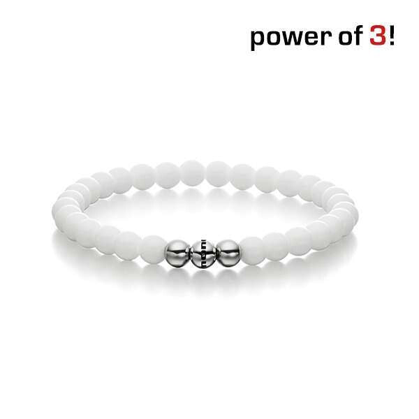 Power of 3! Perlenarmband, "positive Kraft", Bergkristall
