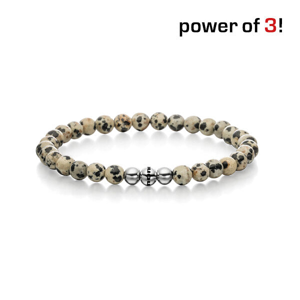 Power of 3! Perlenarmband "Das besondere Etwas", Dalmatiner Jaspis