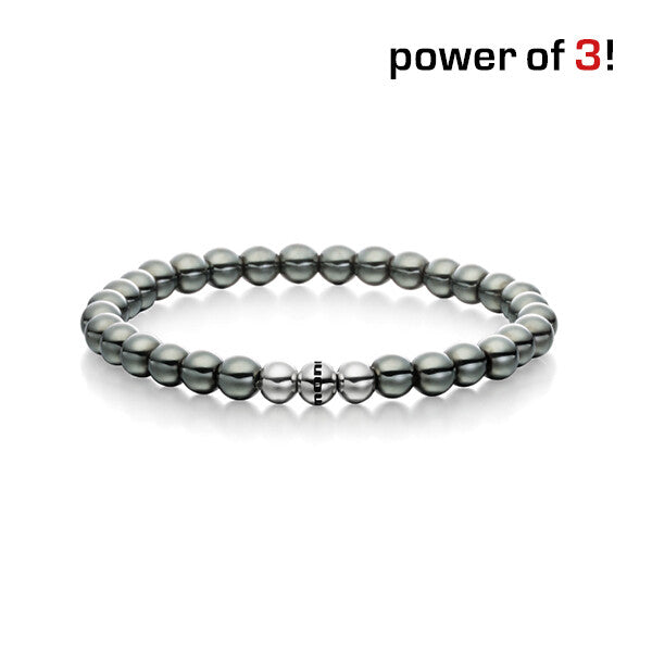 Power of 3! Perlenarmband "Lebensfreude", Hämatit