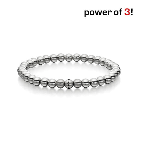 Power of 3! Perlenarmband ''Weisheit'', Edelstahl poliert