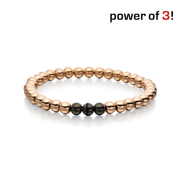 Power of 3! Perlenarmband "Entscheidungskraft", Edelstahl
