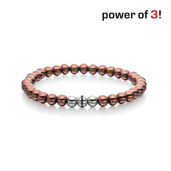 Power of 3! Perlenarmband ''Abenteuerlust", Edelstahl