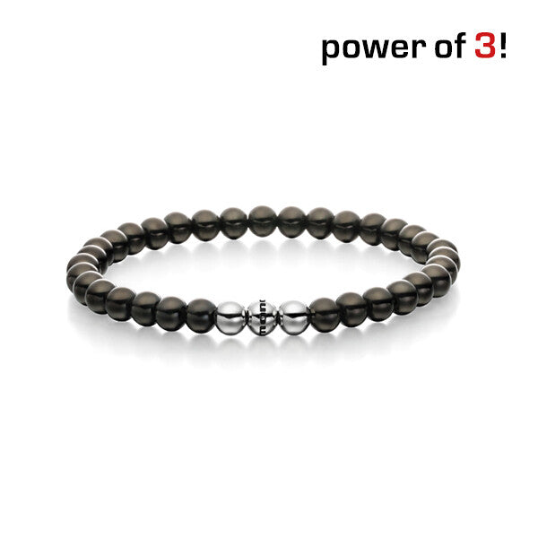 Power of 3! Perlenarmband ''Nervenstärke", Edelstahl
