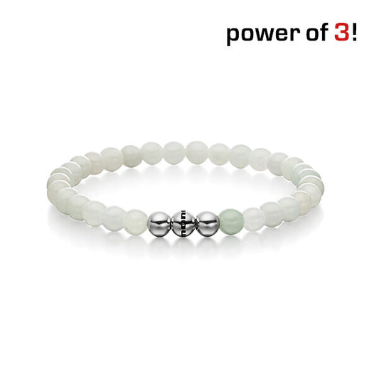 Power of 3! Perlenarmband  "Innere Ruhe", Jade